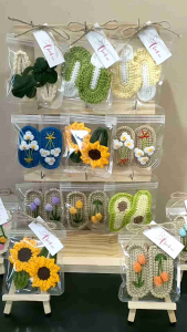 กิ๊บติดผมงานถักโครเชต์ Handmade (ดอกเดซี่)