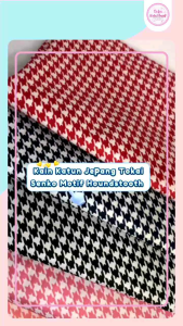 KKMC3 Kain / Bahan Katun Jepang Motif Houndstooth
