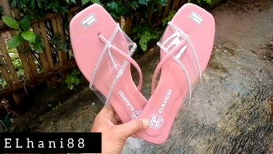 ELHANI88 !! Sandal Flat Tali Transparan / Sandal Teplek Anira Terbaru