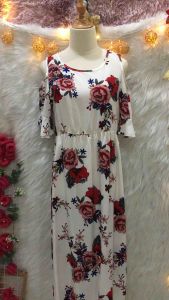 Đầm Hoa Vai Rớt 2 hand- Size M(Đ202)