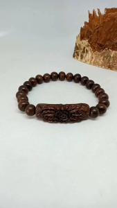 gelang kayu galih asem tenggelam ukir bunga h336