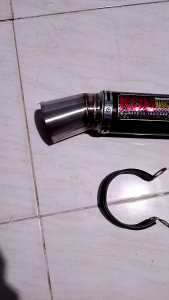 RL KOU MAHACHAI KNALPOT MOTOR / SILENCER BLACK COATING INLET 50 SARINGAN BOR