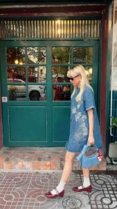 Jinyu dress เดรสตรุษจีน เดรสยีนส์