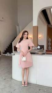 Mandy dress เดรสออกงาน สวยหรู งานแต่งป้ายชีฟอง แขนบอลลูน