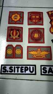 Atribut Security Atribut Satpam Bordir Logo Satpam Lis Merah Lis Hitam Semua Warna