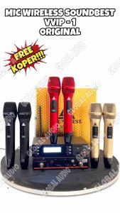 Mic Wireless Soundbest VVIP - 1 Merah Original Free Koper 2bh Microphone Wireless Soundbest Vvip1 Red ( Bisa COD )