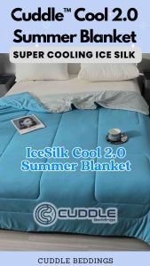 Cuddle™ Ice Silk Super Cool 2.0 Summer Blanket  | Ice Silk Cooling Blanket | Soft Lightweight Breathable Summer Blanket