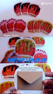 6 PCS AMPLOP LEBARAN 3D / AMPLOP LEBARAN CROMBOLONI / AMPLOP LEBARAN TOPLES KUE