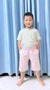 Áo sơ mi bé trai in hoạ tiết trái thơm