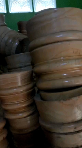 Lumpang Kayu RIJEK - Untuk Pot bunga - tempat pensil - sikat gigi - dekorasi dll