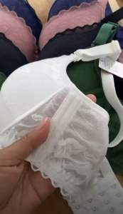 Áo lót ren Lovely mút dày 3cm Xuất Nhật - Có Gọng  Mã 1130  Nữ Cotton  4 Móc Cài