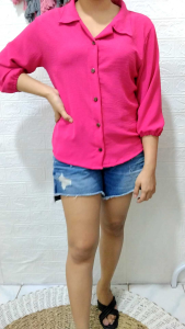 kemeja blues crincel airflow