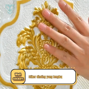 Wallpaper Foam 3D Almunium Foil Motif Pintu Sultan 70x90cm Wallpaper dinding