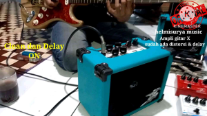 Ampli gitar X mini 4 inch sudah distorsi delay headphone aux