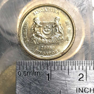 Koin Singapura Koleksi Kuno 5 cents Kecil Tahun 2005 BEKAS