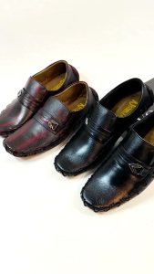 Sepatu santai pria full kulit casual slip on loafer TERBARU