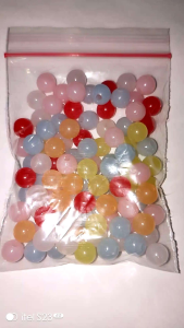 manik bulat doff susu ukuran 8mm warna mix