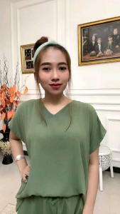 ONE SET SETELAN VINNY HOTPANS CRINCLE SETELAN WANITA TERBARU