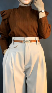 Celana Wanita Casual Oro Pants Semi Wol Premium