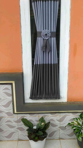 Gorden jendela minimalis kupu-kupu tirai jendela sepiral gorden murahgorden ikat pita