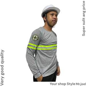Construction uniform longsleve with two side green  print safety first