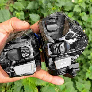 Holder Saklar set Kiri - Kanan Carbon Motif forget Yamaha Mio Smile / Mio sporty / Jupiter z burhan / Jupiter mx OLD Forget Silver