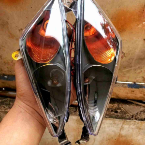 REFLEKTOR SEN DEPAN MIO SPORTY SMOKE HITAM SMOKE GOLD MODEL MX 2 MATA SEN DEPAN MIO MX SMOKE HITAM ORIGINAL THAILAND