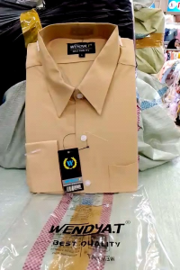 Wendyat.T Kemeja Formal reguler Warna Coksu/Cream✓Kemeja Pria Polos Lengan Panjang