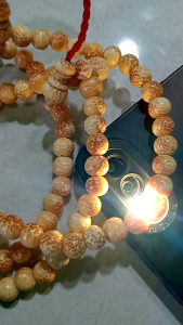 Tasbih kayu liwung putih 8mm 99 butir