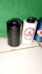 1 gulung) Benang jahit 5000 yard 40/2 / benang jahit warna hitam putih Benang jahit ukuran besar