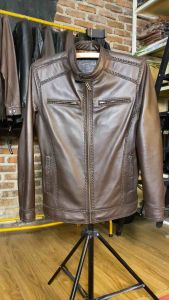 JAMINAN KULIT DOMBA Jaket Kulit Pria Model Sulam Garansi Uang Kembali