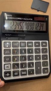 KALKULATOR ESA 013 14 DIGIT CHECK CORRECT AUTO REPLAY AKTIF PAKAI BATRAI A2 1 pcs besar