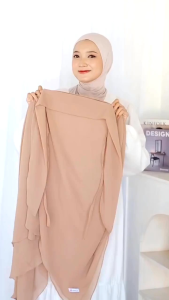 Hijab Jilbab Kerudung French Khimar Syari Niqab Cadar Tali Masker Instan Ceruti Premium Terbaru