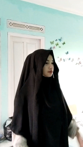 French Khimar Daily Niqop Syari 3in1 Hijab French Khimar Crenkle Jumbo XL-XXL