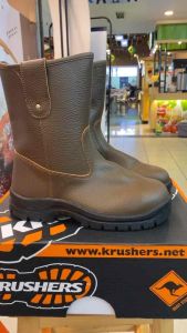 Safety Shies KRUSHERS Texas Brown - Sepatu Safety Krushers Coklat Hitam ORIGINAL 100%