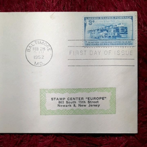Koleksi Filateli Sampul surat kuno USA klasik  Baltimore 1952