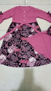 Gamis Batik Anak Shalihah Set Kerudung 1-10 tahun