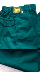 Seragam Sekolah Celana Panjang Pinggang Karet Warna Hijau Toska