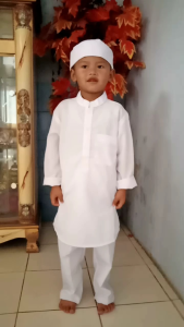 Set Koko Anak Warna Putih Bahan Katun Murah Bisa COD