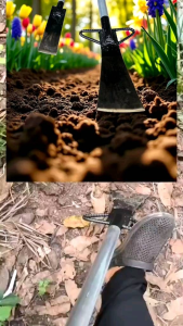 เสียมแหนบพร้อมด้ามรุ่นใหญ่ขนาด 5 นิ้ว แบบมีหู