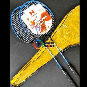 Raket Badminton Isi 2 Murah Model Sambungan Free Tas