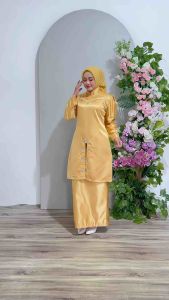 Ayunda Set Rok Ld 120cm Resleting Depan Bahan Bridal Premium Full Payet Jahit Tangan Seragaman Kondangan Grade A