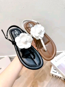[ Nhiều màu] Giày sandal kẹp ngón hoa trà xinh giày quai hậu đế bằng dạo phố đi biển