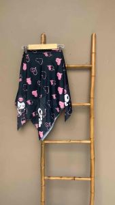 Voal Printing Anak Motif Kuromi Hitam / Hijab Anak Motif Lucu