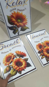 (3pcs) sintra board SUNFLOWER MOTIVATIONAL HOME WALL DECOR AFFORDABLE FRAMES A4 size