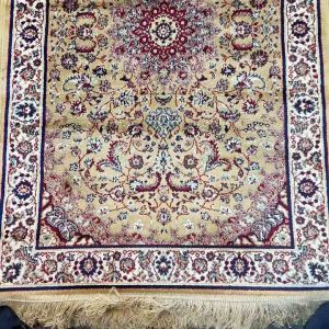 length 60. "Turkish Cotton Silk Gold Persian Carpet Home Luxury 80x125cm