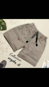 Celana Pendek Anak Perempuan Chinos Setrit Pinggang Elastis Warna Solid