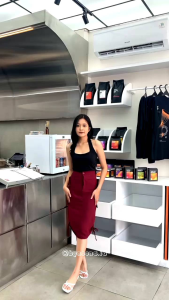 Oddy Midi Skirt - Rok Serut Cargo Crinkle Airflow