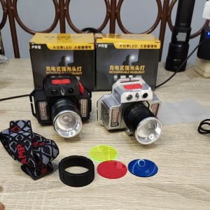 MOVTESS T23C 50w Senter Kepala Zoom Tiga Warna Cahaya Baterai Tahan Lama Tahan Air Super Terang Bahan Aluminium