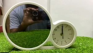 SEHARI JADI 4N1 jam Cermin mirror kaca magic ajaib frame foto lampu LED hadiah kado gift hampers custom ultah anniversary wisuda wedding kado valentine natal unik mewah lucu bentuk bulat love bunga flower